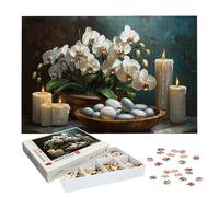 Puzzle 1000 Pezzi Zen, Puzzle Orchidea 1000 Pezzi Arte per Adulti e Bambini, Misura: 75x50 cm, Puzzles Legno per Adulti con Squisita Scatola di Imballaggio, Idea Regalo Donna, Regalo Uomo, -8577