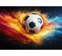 Puzzle 1000 Pieces Calcio colorato Gioco Educativo Intellettuale Migliora La Concentrazione E Creatività, Puzzle Adulti E Ragazzi Da 14 Anni Compact Box Con Poster Incluso Idea Regalo Uomo E Donna D-4