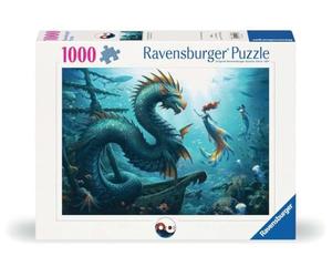 Puzzle 1000 pieces Dragon, sirene et tortues des profondeurs, des 14 ans, Monstre, 12001434, Ravensburger