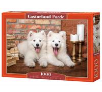 Puzzle 1000 pz Cuccioli di Samoiedo Salutano