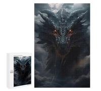 Puzzle 1000 PZ per Adolescenti Black Dragon in Clouds Puzzle per Adulti Giochi Rilassanti Analisi E Logica Interazione Genitore-Bambino 1000 PZ