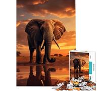 Puzzle 1000 Savannahs Majesty sfida per l'intelligenza gioco avvincente e rilassante perfetto come decorazione o regalo per il Secret Santa (dimensioni 75x50cm)