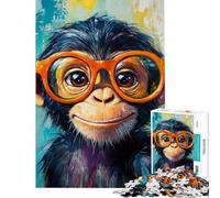 Puzzle 1000 Scimpanzé dalle Ombre Gioco avvincente per coltivare la pazienza pratico gioco di assemblaggio ideale come regalo o giocattolo (dimensioni 75x50cm)