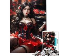 Puzzle 1000 segreti in rosso per adulti gioco per famiglie ideale per passare il tempo in casa compleanno e Natale (dimensioni 38x26cm)