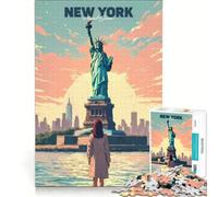 Puzzle 1000 Sognando a Liberty Island, Giocattolo Decorazione da Parete, Sfida Difficile, Compleanno e Natale 38x26cm