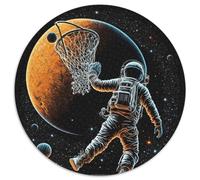 Puzzle 1000 Teile, Astronautenfußball, 1000-teiliges rundes Puzzle für Erwachsene, perfekt für Teenager und Sammler, ideale Heimdekoration und Reisegeschenk, 1000 Teile (67,5x67,5cm)