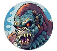 Puzzle 1000 Teile, Blauer Cyborg-Affe, rundes Puzzle 1000 Teile, anspruchsvolles Denkspiel für Teenager, unterhaltsames interaktives Spiel für die ganze Familie, 1000 Teile (67,5x67,5cm)