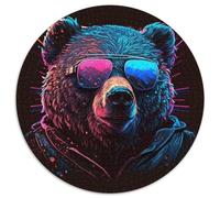 Puzzle 1000 Teile, Braunbär, 1000-teiliges rundes Puzzle für Erwachsene, perfekt für Teenager und Sammler, ideale Heimdekoration und Reisegeschenk, 1000 Teile (67,5x67,5cm)