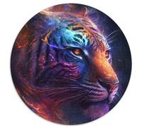 Puzzle 1000 Teile, Bunter Blitztiger, rundes Puzzle 1000 Teile, anspruchsvolles Denkspiel für Teenager, unterhaltsames interaktives Spiel für die ganze Familie, 1000 Teile (67,5x67,5cm)