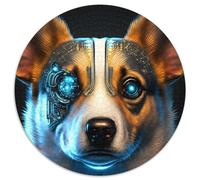 Puzzle 1000 Teile, Cyborg Corgi Dog, Puzzle für Erwachsene, Denksportaufgabe für Teenager und Familieninteraktion, 1000 Teile (67,5x67,5cm)