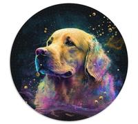 Puzzle 1000 Teile, Fantasy Golden Retriever, 1000-teiliges rundes Puzzle für Erwachsene, perfekt für Teenager und Sammler, ideale Heimdekoration und Reisegeschenk, 1000 Teile (67,5x67,5cm)