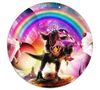 Puzzle 1000 Teile, Faultier-Reit-Dinosaurier, Denksport-Puzzle, DIY-Dekorationsspiel, interaktives Familienspielzeug, 1000 Teile (67,5x67,5cm)