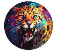 Puzzle 1000 Teile für Erwachsene, Art Leopard, Puzzle für Erwachsene, Denksportaufgabe, Spiel für Erwachsene, interaktive Familienaktivität, 1000 Teile (67,5x67,5cm)