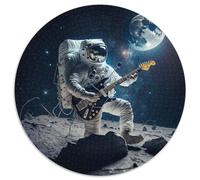 Puzzle 1000 Teile für Erwachsene, Astronaut spielt Gitarre, runde Puzzles für 1000 Teile, ideal für Familienspaß, Entspannung und Urlaubsgeschenke, 1000 Teile (67,5x67,5cm)