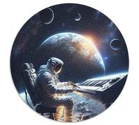 Puzzle 1000 Teile für Erwachsene, Astronaut spielt Klavier, 1000-teiliges rundes Puzzle für Erwachsene, perfektes Geschenk für Eltern, Partner, Freunde - ab 14 Jahren, 1000 Teile (67,5x67,5cm)