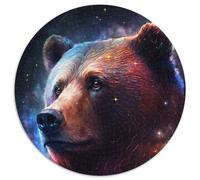 Puzzle 1000 Teile für Erwachsene,Braunbär,1000 Teile,runde Puzzles für Erwachsene,Entspannung und Herausforderung,farbenfrohe Kunst zur Heimdekoration,ideales Geschenk für Freunde,(67,5x67,5cm)