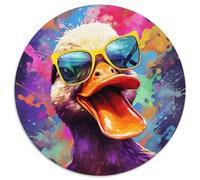 Puzzle 1000 Teile für Erwachsene, bunte Ente, 1000-teiliges rundes Puzzle für Erwachsene, perfektes Geschenk für Eltern, Partner, Freunde - ab 14 Jahren, 1000 Teile (67,5x67,5cm)