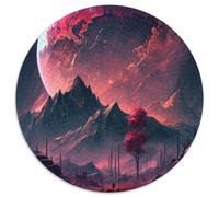 Puzzle 1000 Teile für Erwachsene,bunte Planetenberge,1000-teiliges rundes Puzzle für Erwachsene,pädagogisches Denkspiel,künstlerische Heim- und Bürodekoration,ab 14 Jahren,1000 Teile (67,5x67,5cm)