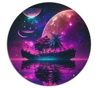 Puzzle 1000 Teile für Erwachsene, Cosmic Beach, runde Puzzles 1000 Teile für Erwachsene, anspruchsvolles Denkspiel - entspannendes Spielzeug für Teenager, 1000 Teile (67,5x67,5cm)