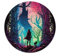 Puzzle 1000 Teile für Erwachsene, Das verlorene Schloss, 1000-teiliges rundes Puzzle, Lernspielzeug für Teenager, Heim- und Bürodekoration, 1000 Teile (67,5x67,5cm)