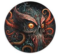 Puzzle 1000 Teile für Erwachsene. Der Oktopus-Schädel. Runde 1000-Teile-Puzzles für Erwachsene. Entspannen und herausfordern. Bunte Kunst zur Heimdekoration. Ideales Geschenk für Freunde