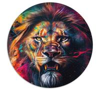 Puzzle 1000 Teile für Erwachsene. Der stolze Löwe. Runde Puzzles für 1000 Teile. Ideal für Familienspaß, Entspannung und Urlaubsgeschenke. 1000 Teile (67,5x67,5cm)