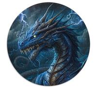 Puzzle 1000 Teile für Erwachsene, Drachen-Puzzle im japanischen Stil, runde Papierpuzzles, perfektes Geschenk für Feiertage und Geburtstage, 1000 Teile (67,5x67,5cm)