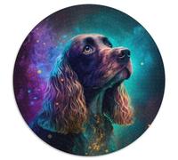 Puzzle 1000 Teile für Erwachsene, Fantasy Cocker Spaniel, runde Papierpuzzles, perfektes Geschenk für Feiertage und Geburtstage, 1000 Teile (67,5x67,5cm)