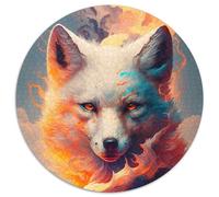 Puzzle 1000 Teile für Erwachsene, Fantasy Fox, 1000-teiliges rundes Puzzle, Lernspielzeug für Teenager, Heim- und Bürodekoration, 1000 Teile (67,5x67,5cm)