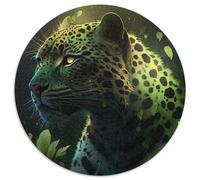 Puzzle 1000 Teile für Erwachsene, Fantasy-Leopard, runde Papierpuzzles für Jugendliche ab 14 Jahren, Heimdekoration, 1000 Teile (67,5x67,5cm)