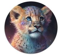 Puzzle 1000 Teile für Erwachsene, Fantasy-Löwe, runde Papierpuzzles, perfektes Geschenk für Feiertage und Geburtstage, 1000 Teile (67,5x67,5cm)