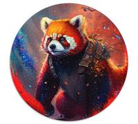 Puzzle 1000 Teile für Erwachsene, Fantasy-Roter Panda, runde Papierpuzzles für Jugendliche ab 14 Jahren, Heimdekoration, 1000 Teile (67,5x67,5cm)