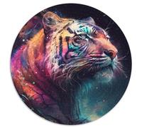 Puzzle 1000 Teile für Erwachsene, Fantasy-Tiger, runde Papierpuzzles für Jugendliche ab 14 Jahren, Heimdekoration, 1000 Teile (67,5x67,5cm)