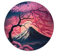 Puzzle 1000 Teile für Erwachsene, Japanische Kirschblüten, runde Puzzles für 1000 Teile, ideal für Familienspaß, Entspannung und Urlaubsgeschenke, 1000 Teile (67,5x67,5cm)