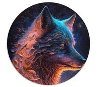Puzzle 1000 Teile für Erwachsene, Legendärer Wolf, 1000-teiliges rundes Puzzle, interaktives Familienspiel, Heimdekoration zum Selbermachen, Denksportaufgabe als Geschenk, 1000 Teile (67,5x67,5cm)