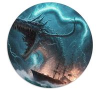Puzzle 1000 Teile für Erwachsene, Monster Invasion, runde Puzzles für 1000 Teile, ideal für Familienspaß, Entspannung und Urlaubsgeschenke, 1000 Teile (67,5x67,5cm)