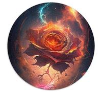 Puzzle 1000 Teile für Erwachsene, Mysterious Rose, 1000-teiliges rundes Puzzle, interaktives Familienspiel, Heimdekoration zum Selbermachen, Denksportaufgabe als Geschenk, 1000 Teile (67,5x67,5cm)