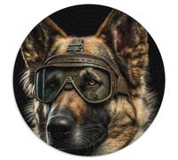 Puzzle 1000 Teile für Erwachsene, Schäferhund-Soldat, Puzzle, Denksportaufgabe und Heimdekoration, perfektes Weihnachtsgeschenk, 1000 Teile (67,5x67,5cm)