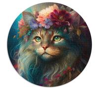 Puzzle 1000 Teile für Erwachsene, schöne Katze, Papierpuzzle, Geschenk, DIY-Spaß, geeignet für die Dekoration von Zuhause, Wohnzimmer, Büro, 1000 Stück (67,5x67,5cm)
