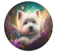 Puzzle 1000 Teile für Erwachsene, schöner West Highland Terrier, Papierpuzzle, Geschenk, DIY-Spaß, geeignet für die Dekoration von Zuhause, Wohnzimmer, Büro, 1000 Stück (67,5x67,5cm)
