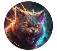 Puzzle 1000 Teile für Erwachsene, Spirited Cougar, runde Papierpuzzles für Jugendliche ab 14 Jahren, Heimdekoration, 1000 Teile (67,5x67,5cm)