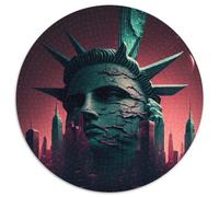 Puzzle 1000 Teile für Erwachsene, Statue Synthwave, Papierpuzzle, Geschenk, DIY-Spaß, geeignet für die Dekoration von Zuhause, Wohnzimmer, Büro, 1000 Stück (67,5x67,5cm)