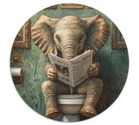 Puzzle 1000 Teile für Erwachsene, Tiere bis zur Toilette, runde Puzzles 1000 Teile für Erwachsene, anspruchsvolles Denkspiel - entspannendes Spielzeug für Teenager, 1000 Teile (67,5x67,5cm)