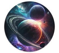 Puzzle 1000 Teile für Erwachsene,Universum-Planeten,1000-teiliges rundes Puzzle für Erwachsene,pädagogisches Denkspiel,künstlerische Heim- und Bürodekoration,ab 14 Jahren,1000 Teile (67,5x67,5cm)