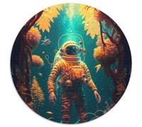 Puzzle 1000 Teile für Erwachsene, Weltraum-Astronauten-Puzzle, runde Puzzles 1000 Teile für Erwachsene, anspruchsvolles Denkspiel - entspannendes Spielzeug für Teenager, 1000 Teile (67,5x67,5cm)