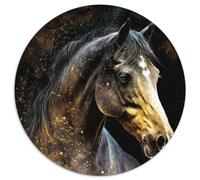 Puzzle 1000 Teile Goldenes Pferd Puzzles, Denksportaufgabe, DIY-Dekorationsspiel, interaktives Familienspielzeug, 1000 Teile (67,5x67,5cm)