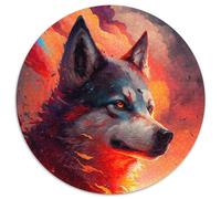 Puzzle 1000 Teile, Husky, 1000-teiliges rundes Puzzle für Erwachsene, perfekt für Teenager und Sammler, ideale Heimdekoration und Reisegeschenk, 1000 Teile (67,5x67,5cm)