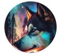 Puzzle 1000 Teile, Husky, 1000-teiliges rundes Puzzle für Erwachsene, perfekt für Teenager und Sammler, ideale Heimdekoration und Reisegeschenk, 1000 Teile (67,5x67,5cm)