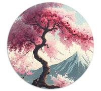 Puzzle 1000 Teile, Japanische Kirschblüten, 1000 Teile, runde Puzzles für Erwachsene, ideal für Familienspaß, Entspannung und Urlaubsgeschenke, 1000 Teile (67,5x67,5cm)