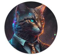 Puzzle 1000 Teile, Jigsaw Boss Bengal Cat Puzzles für Erwachsene, perfektes Geschenk für Geburtstage, Feiertage, Weltraumparty-Dekorationen, 1000 Teile (67,5x67,5cm)